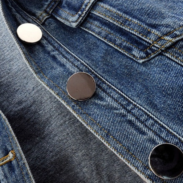 Stilla | stilfuld cropped denimjakke Hot på udsalg