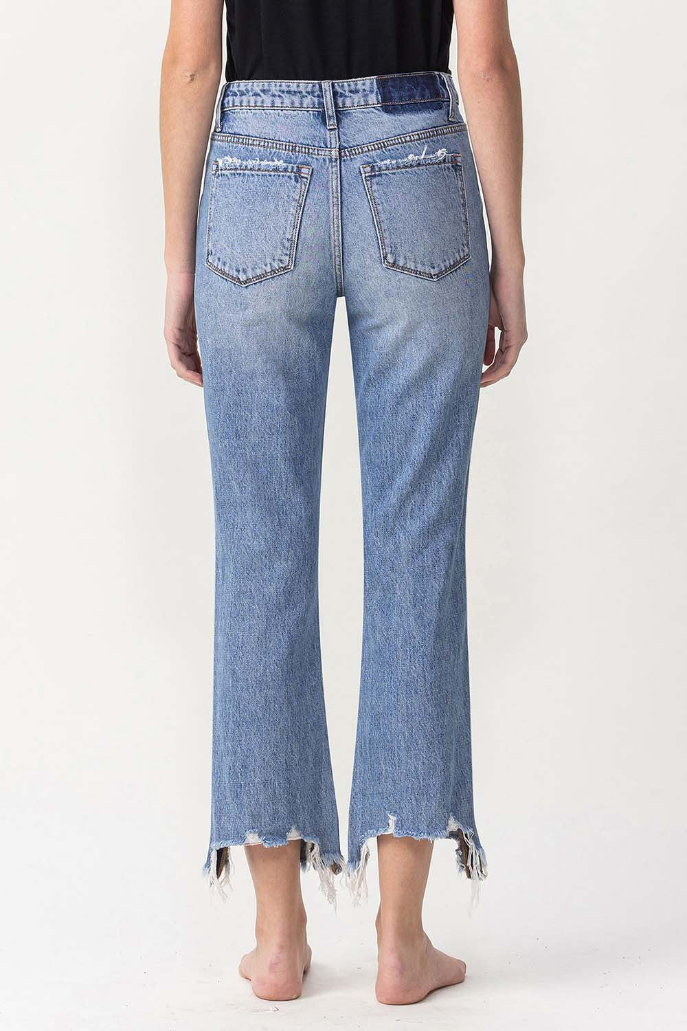 Stilla | Høj Talje Distressed Straight Jeans