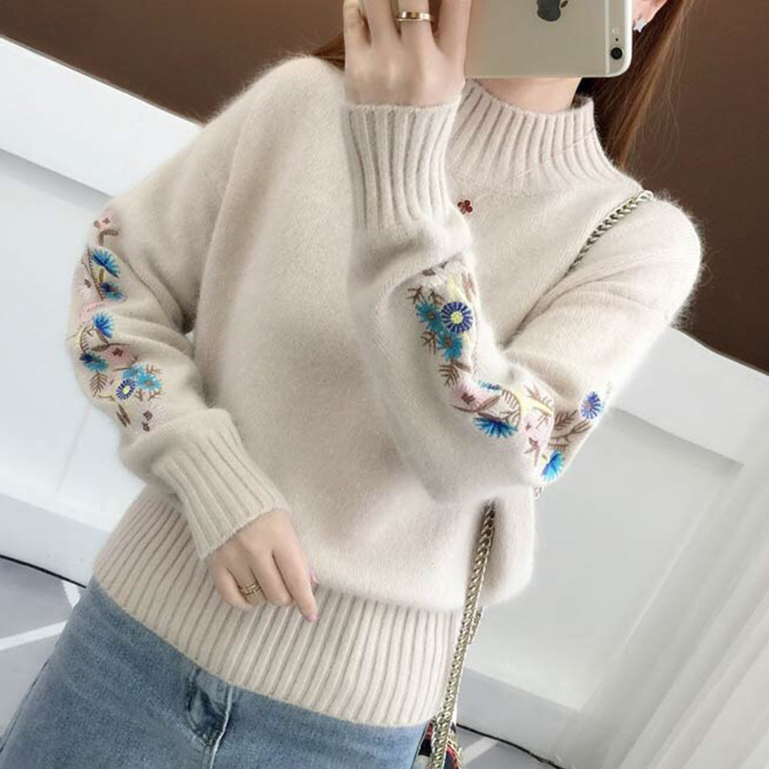 Stilla | Cashmerepullover med unikt blomsterdesign