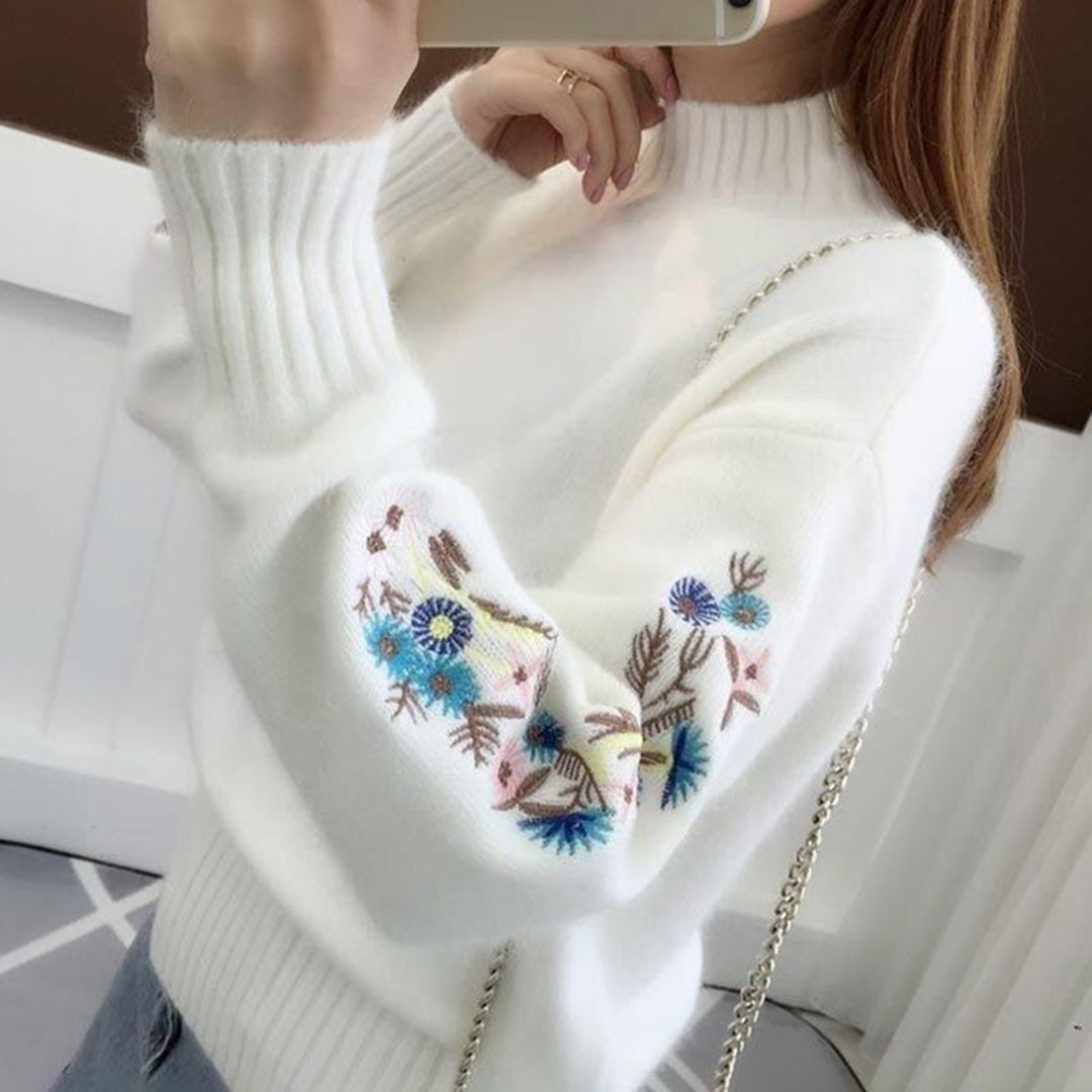 Stilla | Cashmerepullover med unikt blomsterdesign