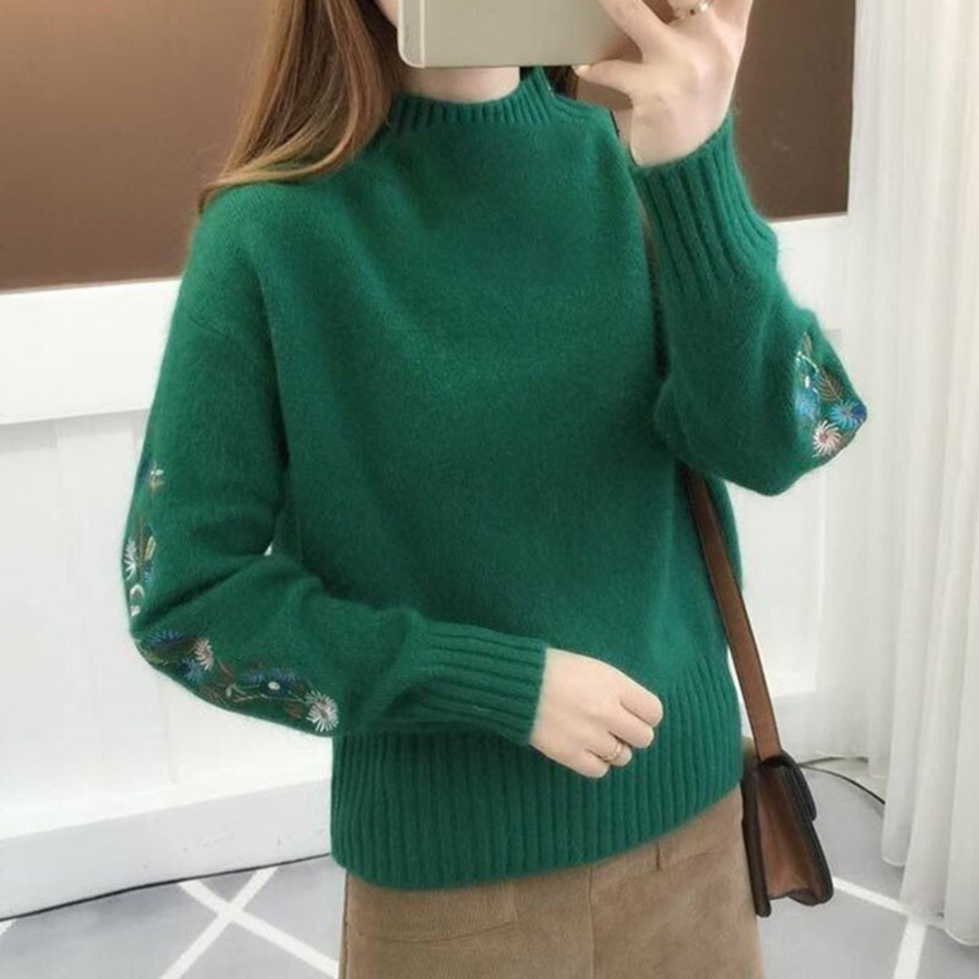 Stilla | Cashmerepullover med unikt blomsterdesign