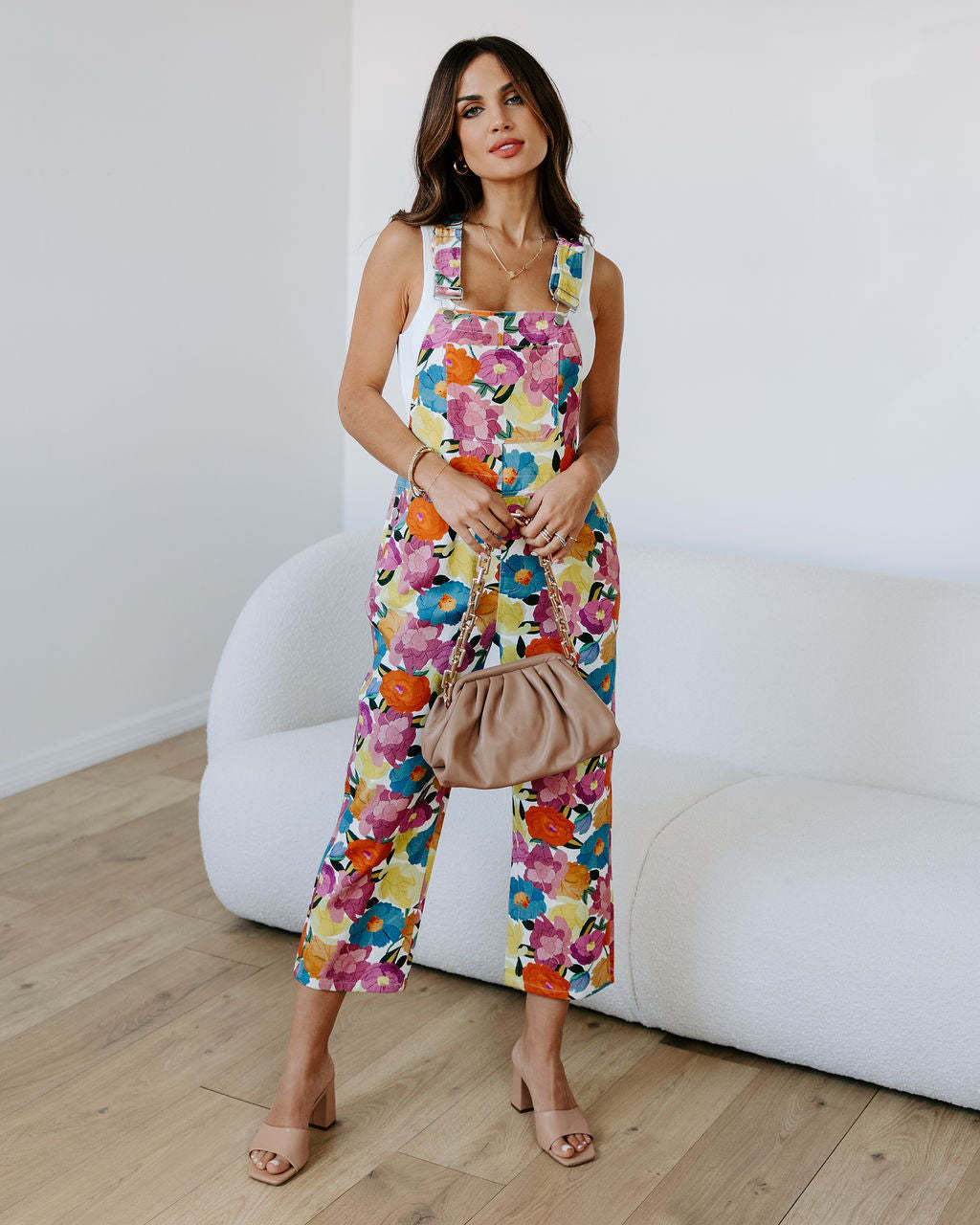 Stilla | Blomster Ærmeløs Jumpsuit Levere