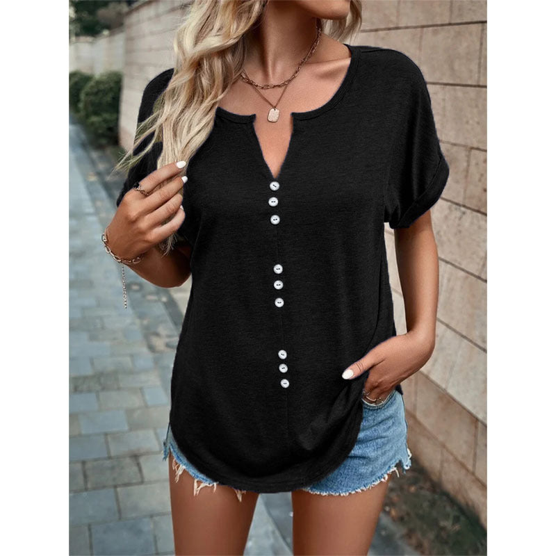 Stilla | Sommerbluse med knapdesign Levere