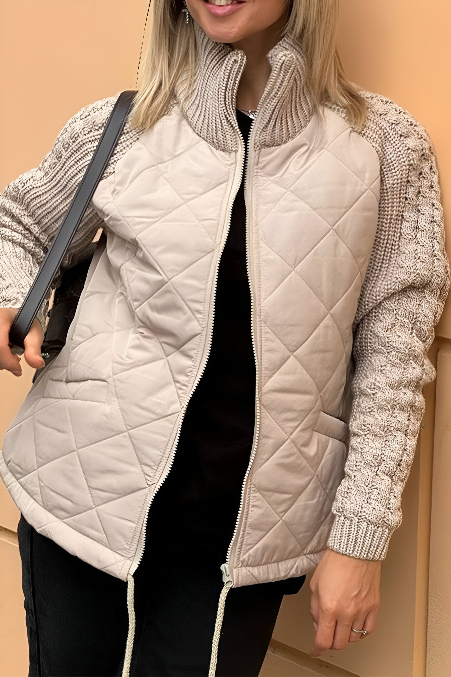 Stilla | Zip-jakke Af Patchwork-strik