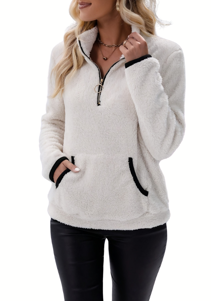 Stilla | Fleece Med Halvvognzipper Online nu