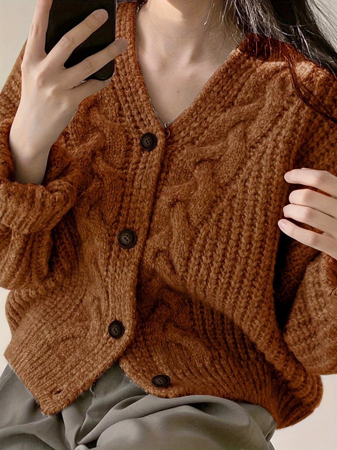 Stilla | Pullover af groft strik i vintage stil Online salg