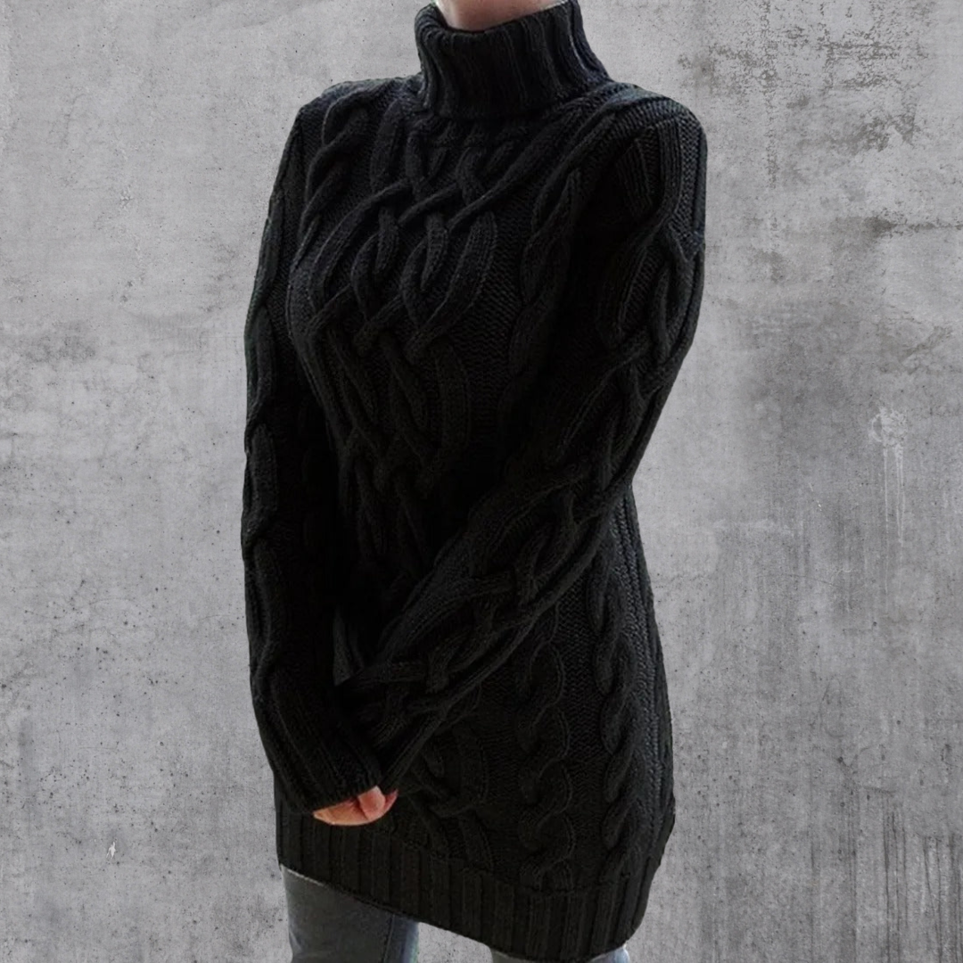 Stilla | Pullover med Lang, Elegant Rullekrave Mode