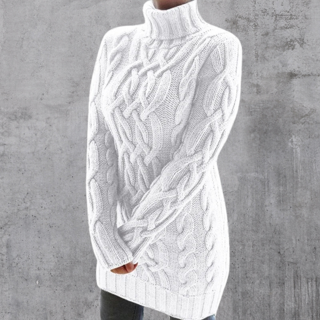 Stilla | Pullover med Lang, Elegant Rullekrave Mode