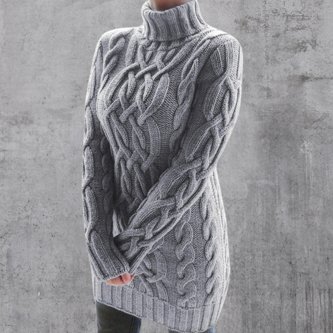 Stilla | Pullover med Lang, Elegant Rullekrave Mode