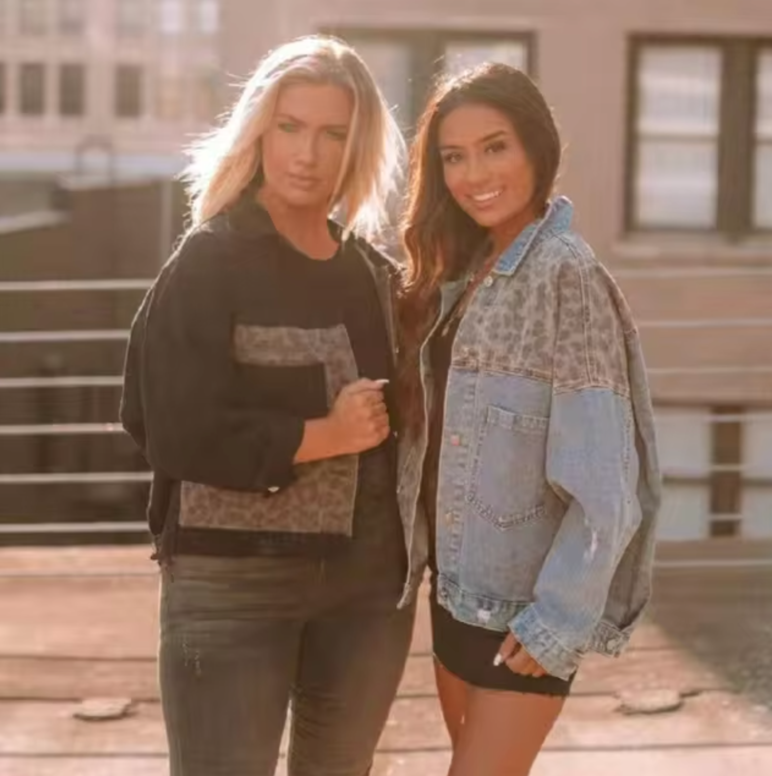 Stilla | Denimjakke Med Leopardpatch Mode