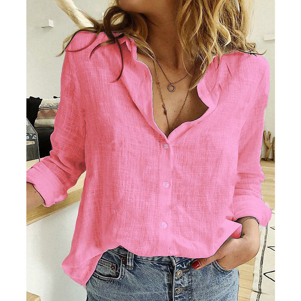 Stilla | Loose Damebluse Med Knapliste Og Reverskrave Rabat