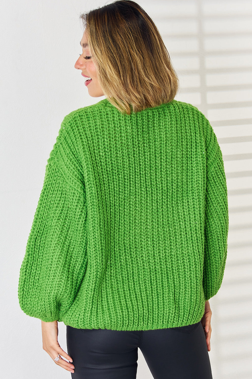 Stilla | Med lommer knaplukning nedtrukket skulder cardigan Online Hot Salg