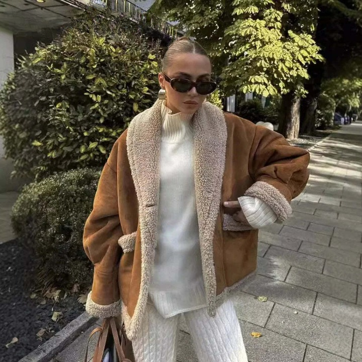 Stilla | Warm Jacket Brown Ideel Til Kolde Dage