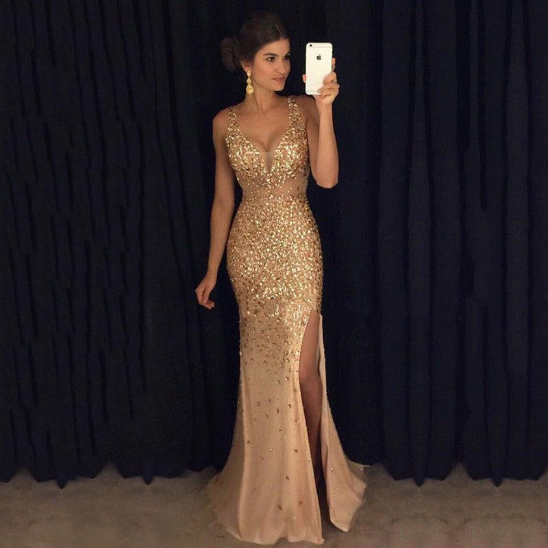Stilla | Elegant Lang Nederdel Aften Kjole Dress Mode