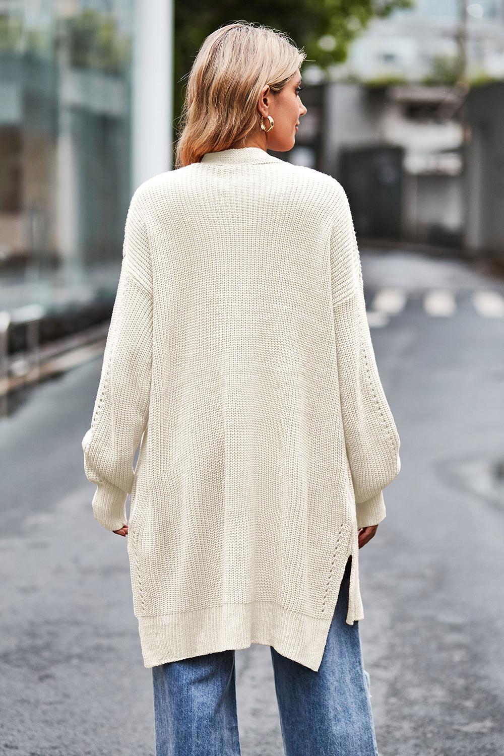 Stilla | Front Dropped Shoulder Longline Cardigan