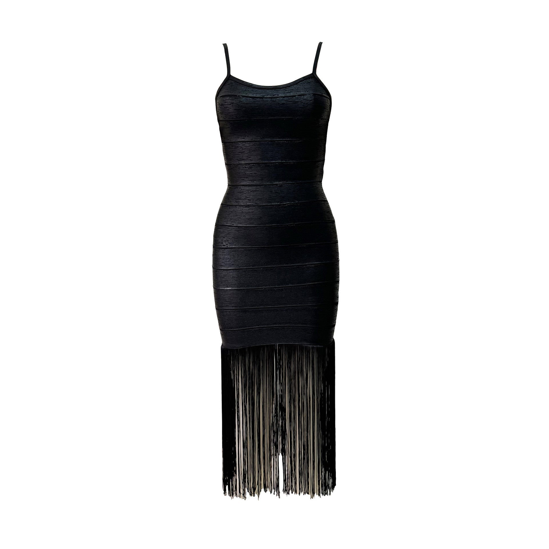 Stilla | Seler Frynse Lim Bandage Kjole Elegante Slank Sexy Kjole Festkjole Online salg
