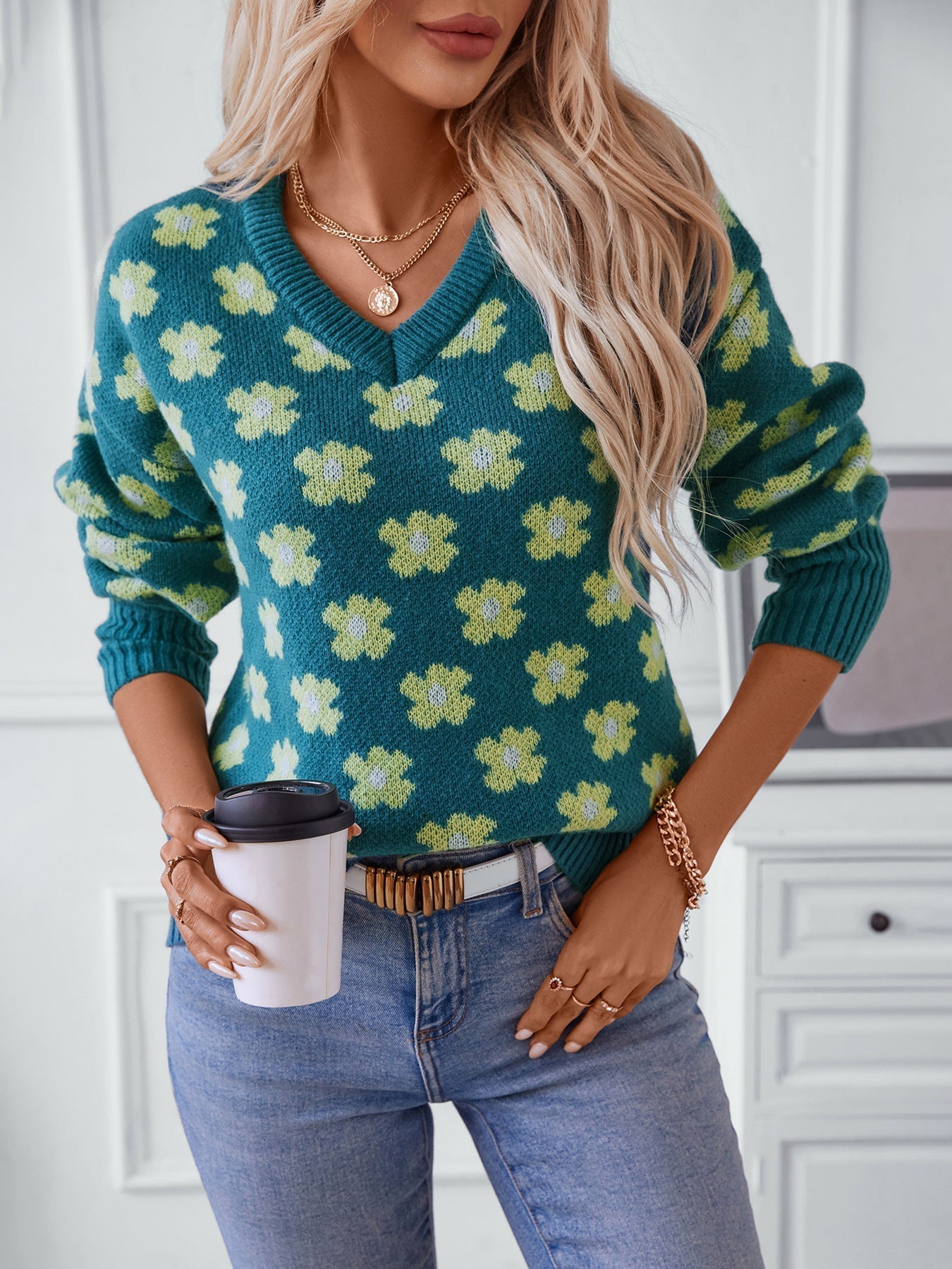 Stilla | Pullover med blomster mønster på udsalg