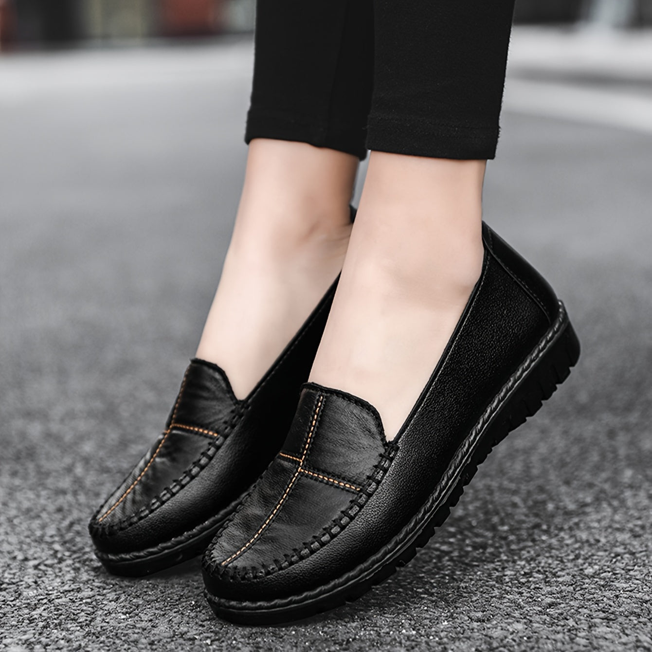 Stilla | Dame Slip on Loafers, Blød Sål, Skridsikre Flade Sko Online nu