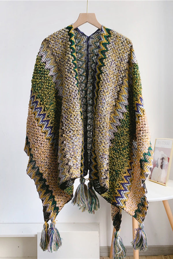 Stilla | Boho Hæklet Kimono Med Frynser Udsalg