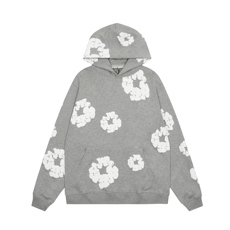 Stilla | Viral Denim Unisex Floral Hoodie
