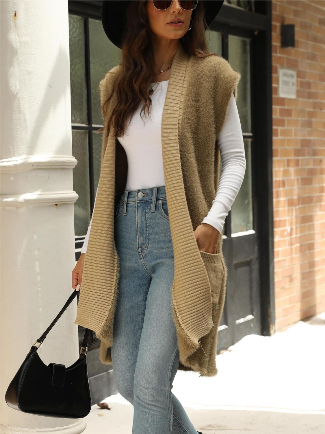 Stilla | Åben Front ærmeløs Cardigan Online Hot Salg