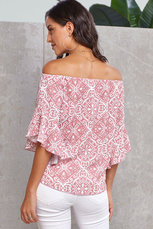 Stilla | Style Spotting Off the Shoulder Print Til Toppen