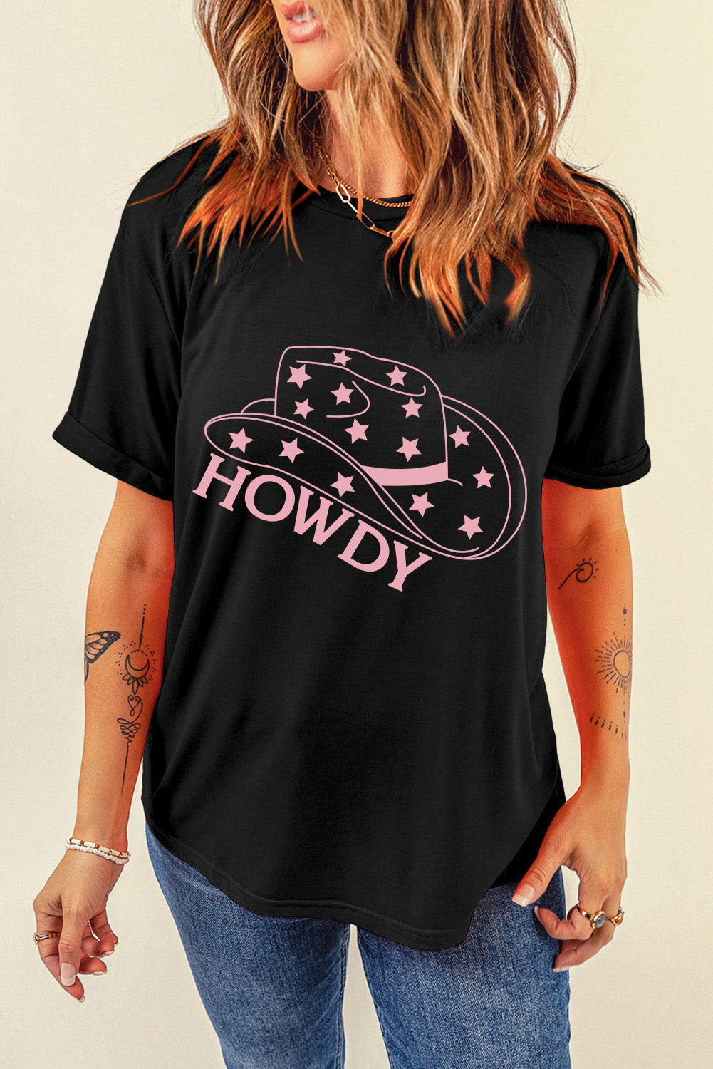 Stilla | HOWDY Rund hals Korte ærmer T-shirt Online nu