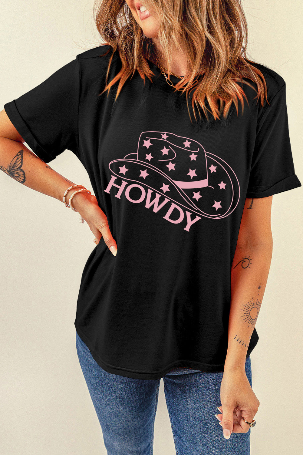 Stilla | HOWDY Rund hals Korte ærmer T-shirt Online nu