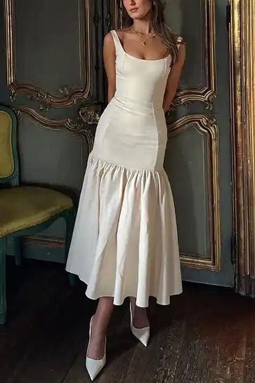 Stilla | Rynkedetalje Bodycon Midi Kjole Levere