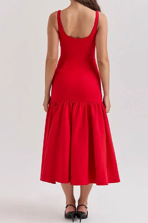 Stilla | Rynkedetalje Bodycon Midi Kjole Levere