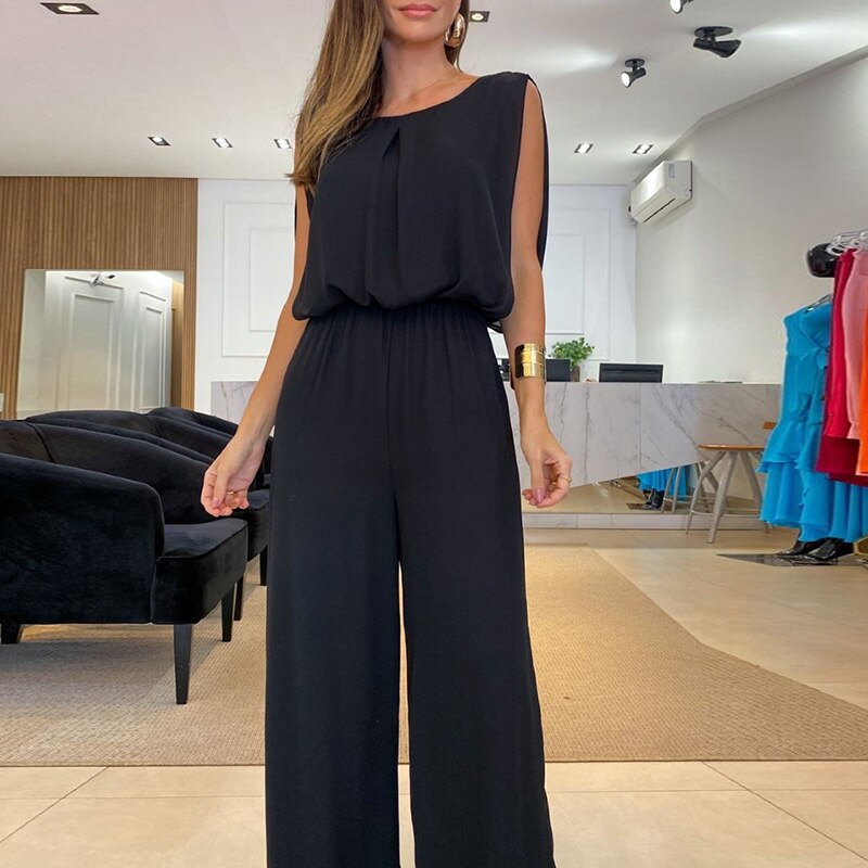 Stilla | Sort Jumpsuit Levere