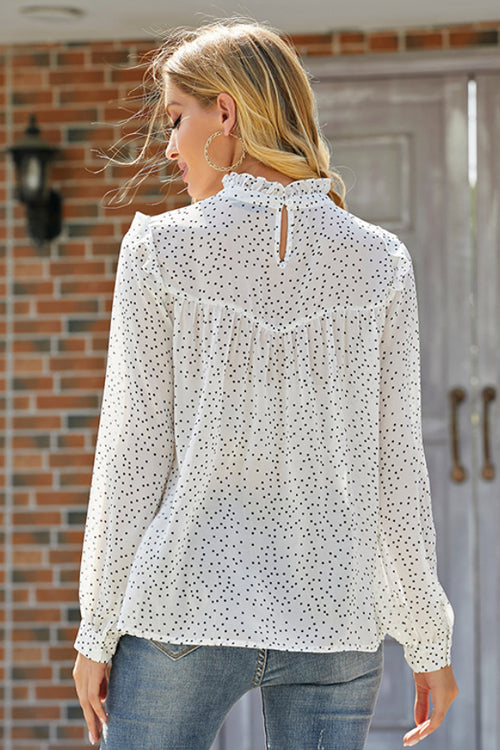 Stilla | Rules of Romance Ruffled Dot Til Toppen Online Hot Salg
