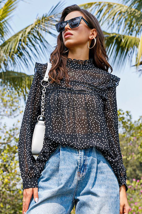 Stilla | Rules of Romance Ruffled Dot Til Toppen Online Hot Salg