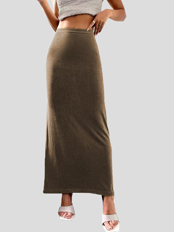 Stilla | Kvinderne Nederdele Afslappet Solid Slim Fit Maxi Nederdel på udsalg