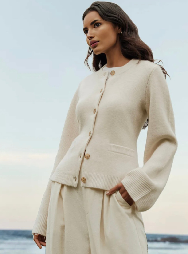Stilla | Soft Button Strikketrøje Levere