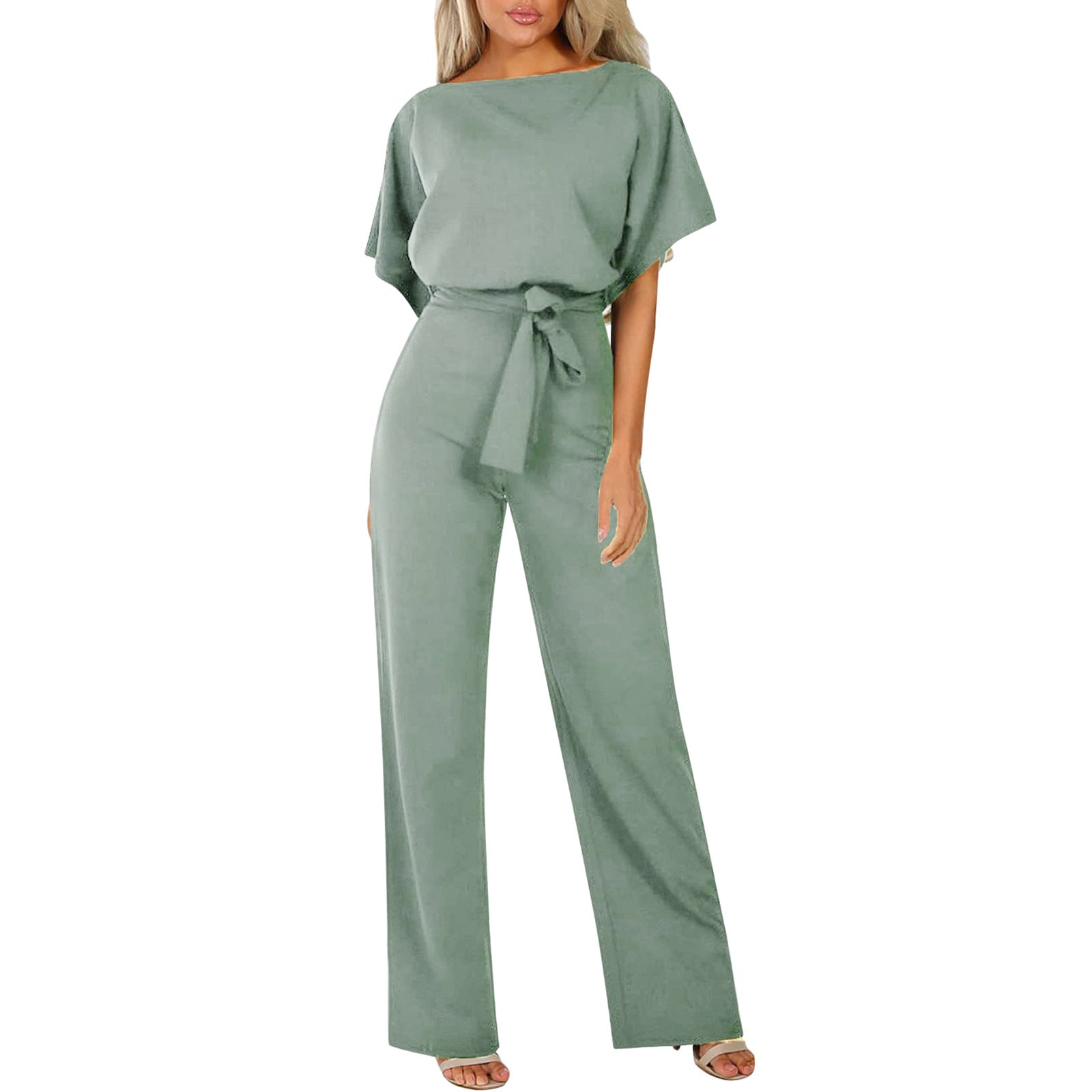 Stilla | Elegant Jumpsuit Med Bælte Til Dame Rabat