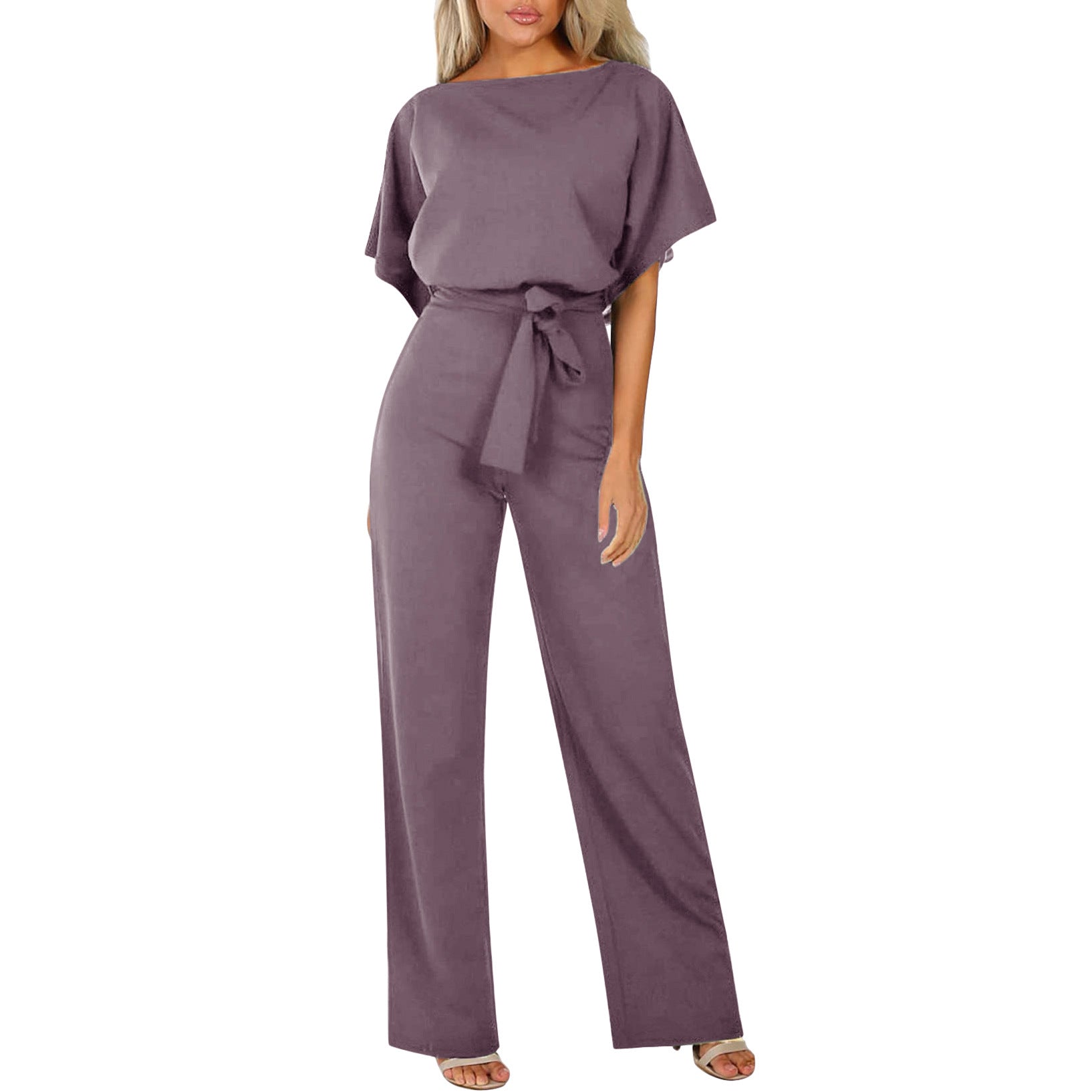 Stilla | Elegant Jumpsuit Med Bælte Til Dame Rabat