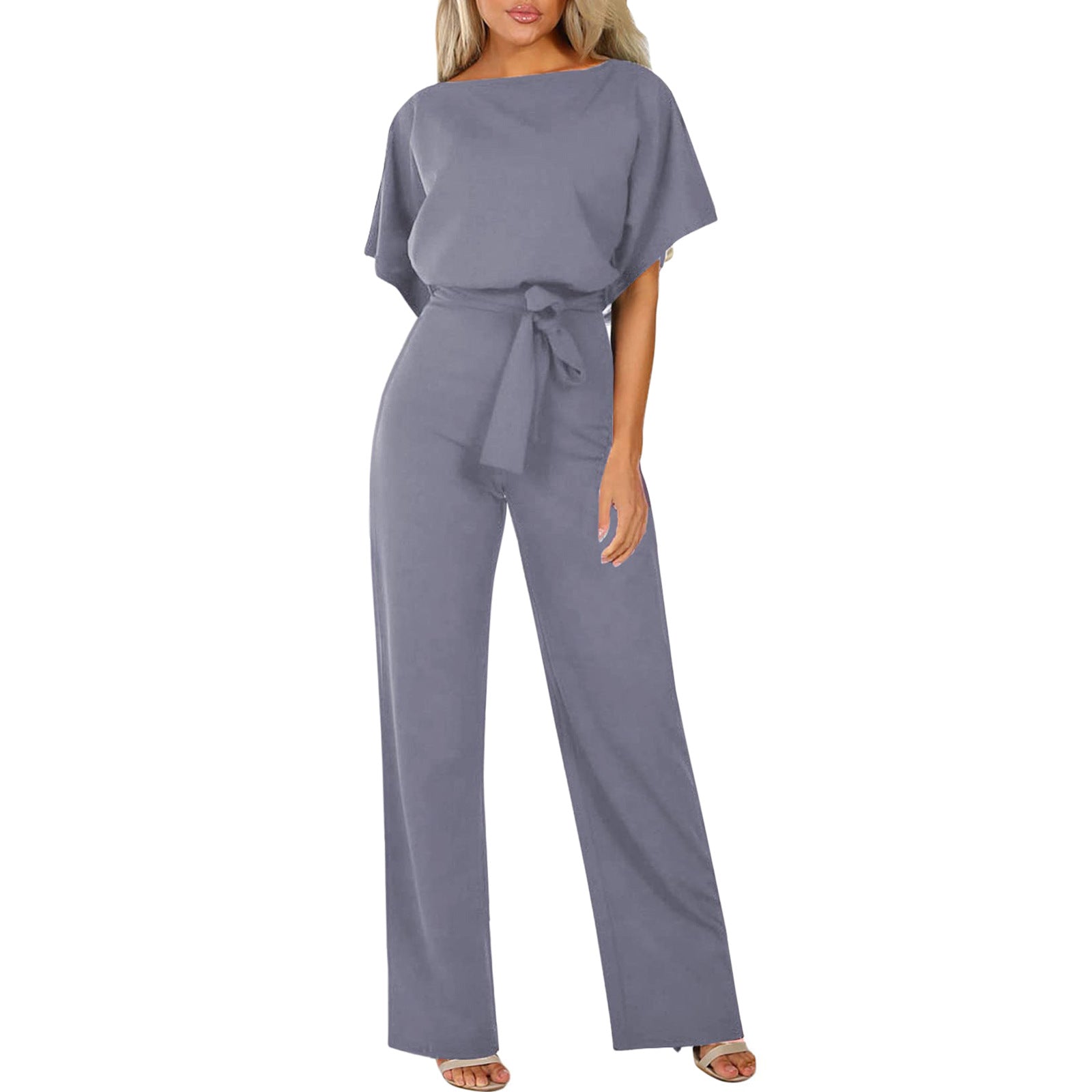 Stilla | Elegant Jumpsuit Med Bælte Til Dame Rabat
