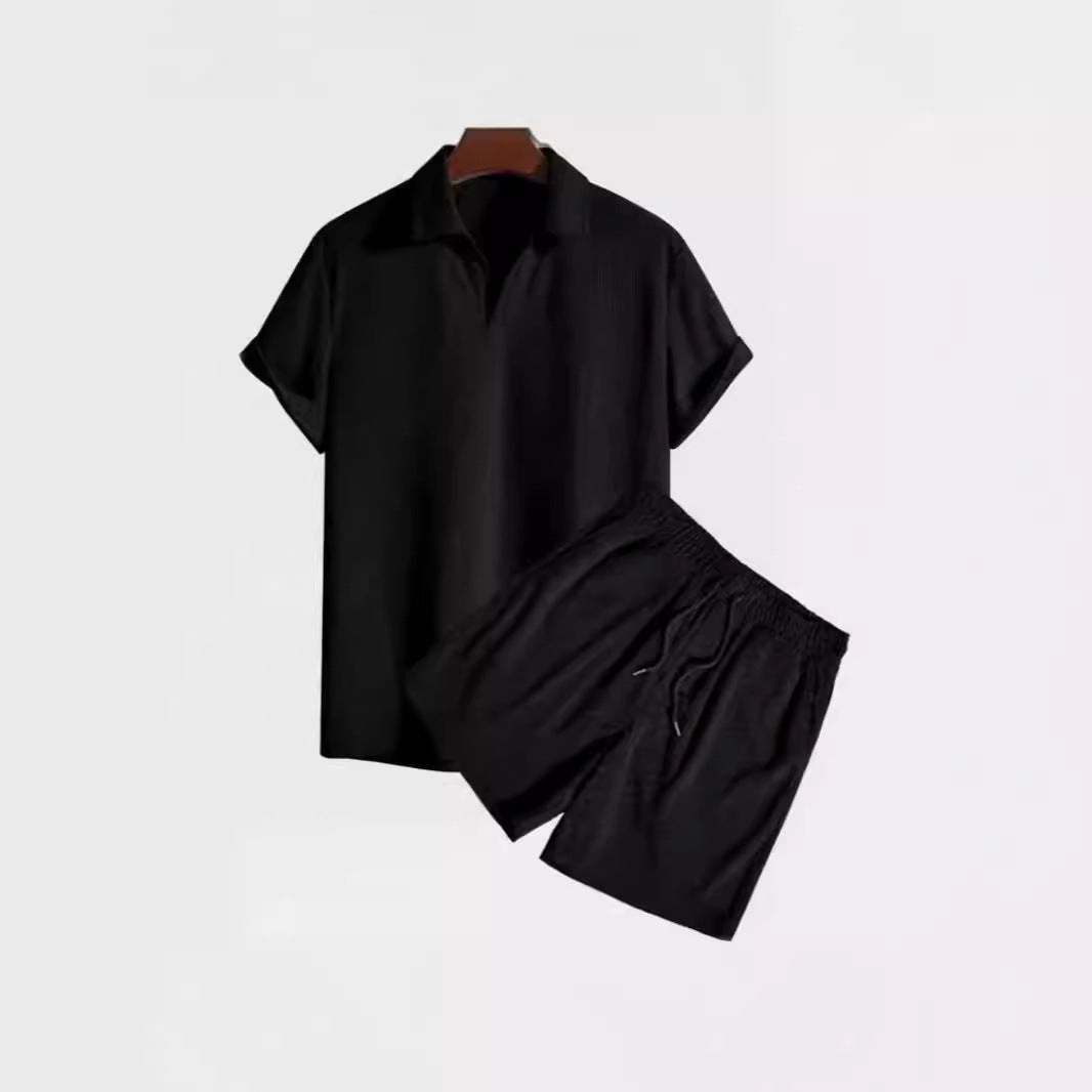 Stilla | Fritidsdragt i kord med kortærmet skjorte og shorts Online nu
