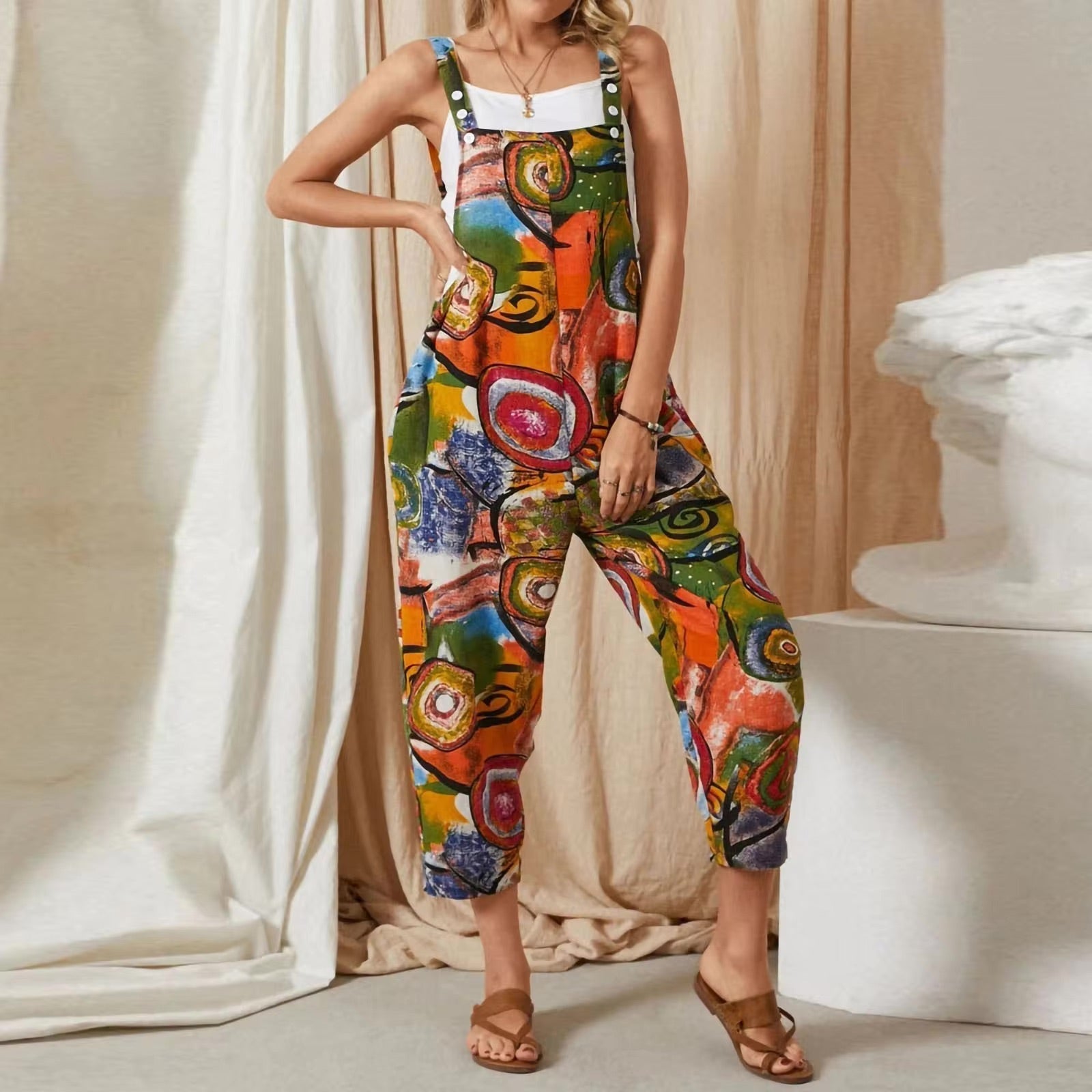 Stilla | Farverig Jumpsuit til Sommerbrug